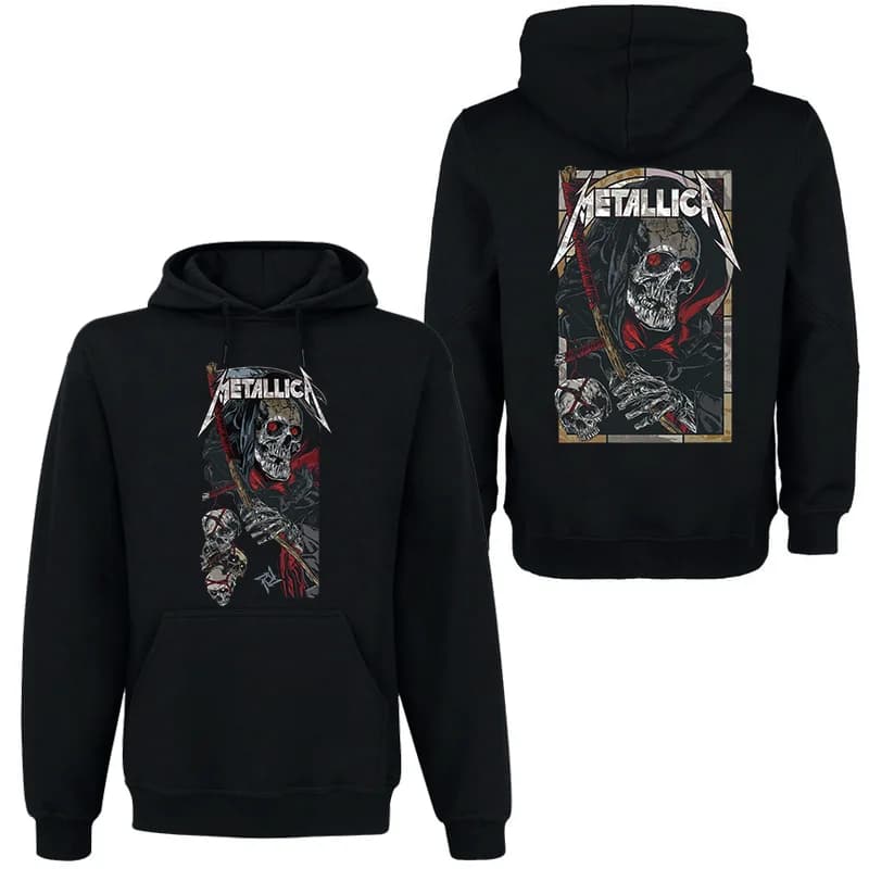 METALLICA Band Rock Dark Wind Sweat à capuche pour hommes Street Hip Hop Top Pull à capuche conforta