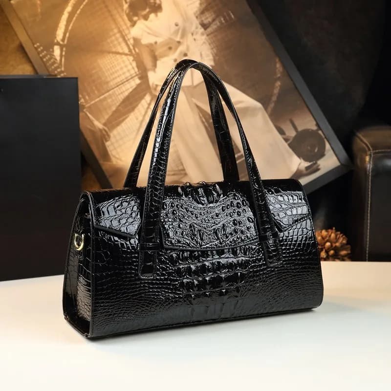 Sac à bandoulière en cuir de luxe léger pour femme, motif crocodile, nouveau style 2025, sac message