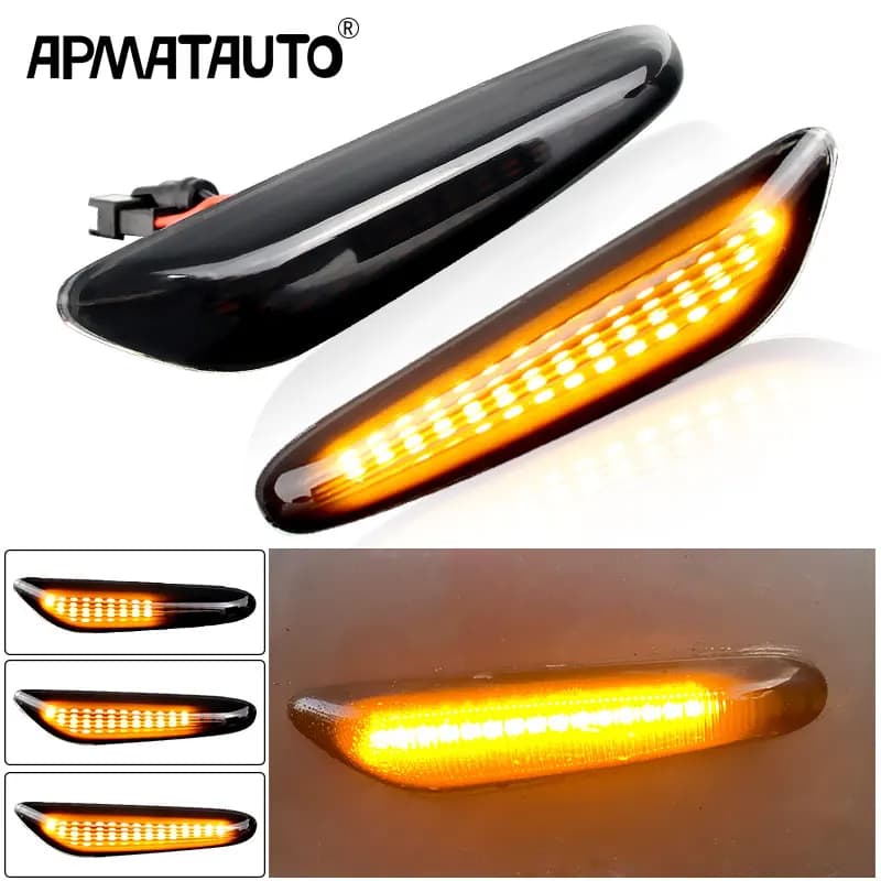 Répéteur dynamique, marqueur latéral, indicateur de miroir, clignotant coulant, pour BMW E60 E90 E91