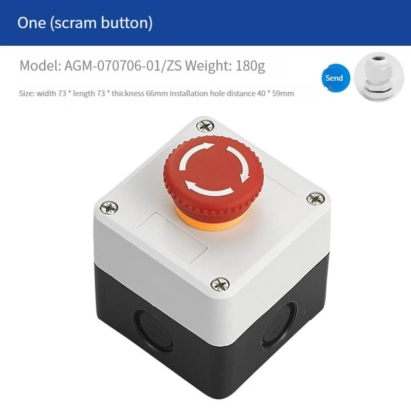 Boîte de commande de commutateur de bouton poussoir d'arrêt d'urgence, ascenseur avec couvercle de P