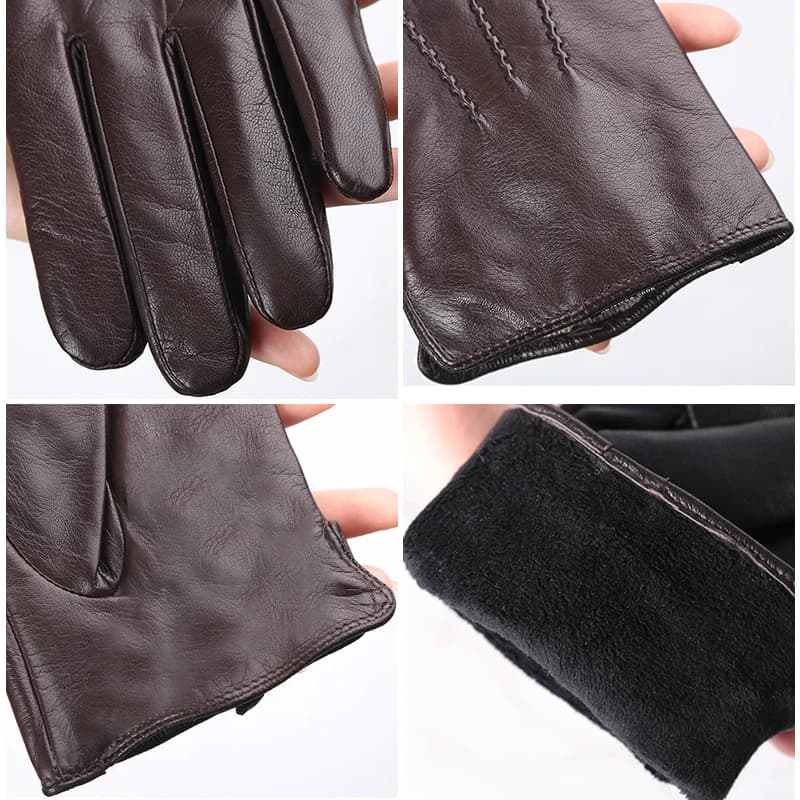 Gants confortables pour garder au chaud pour hommes, gants d'hiver en peau de mouton pour hommes, ga