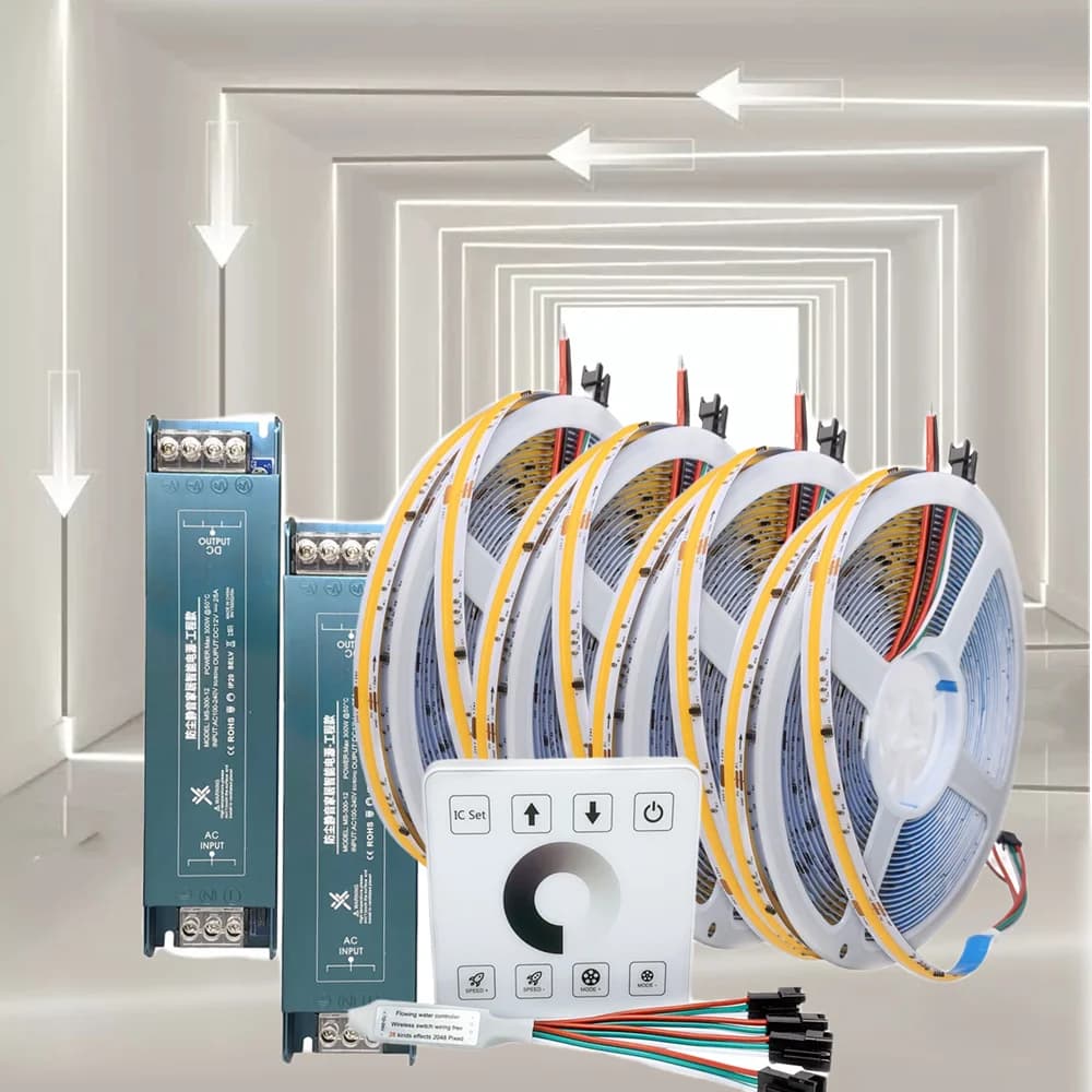 10M 20M 30M 40M ensemble de bandes WS2811 IC course de chevaux coulant LED bande lumineuse DC24V 360