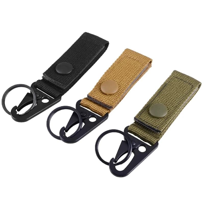 Porte-clés tactique Molle porte-clés en Nylon Molle sangle sac à dos suspendu porte-clés crochet ave
