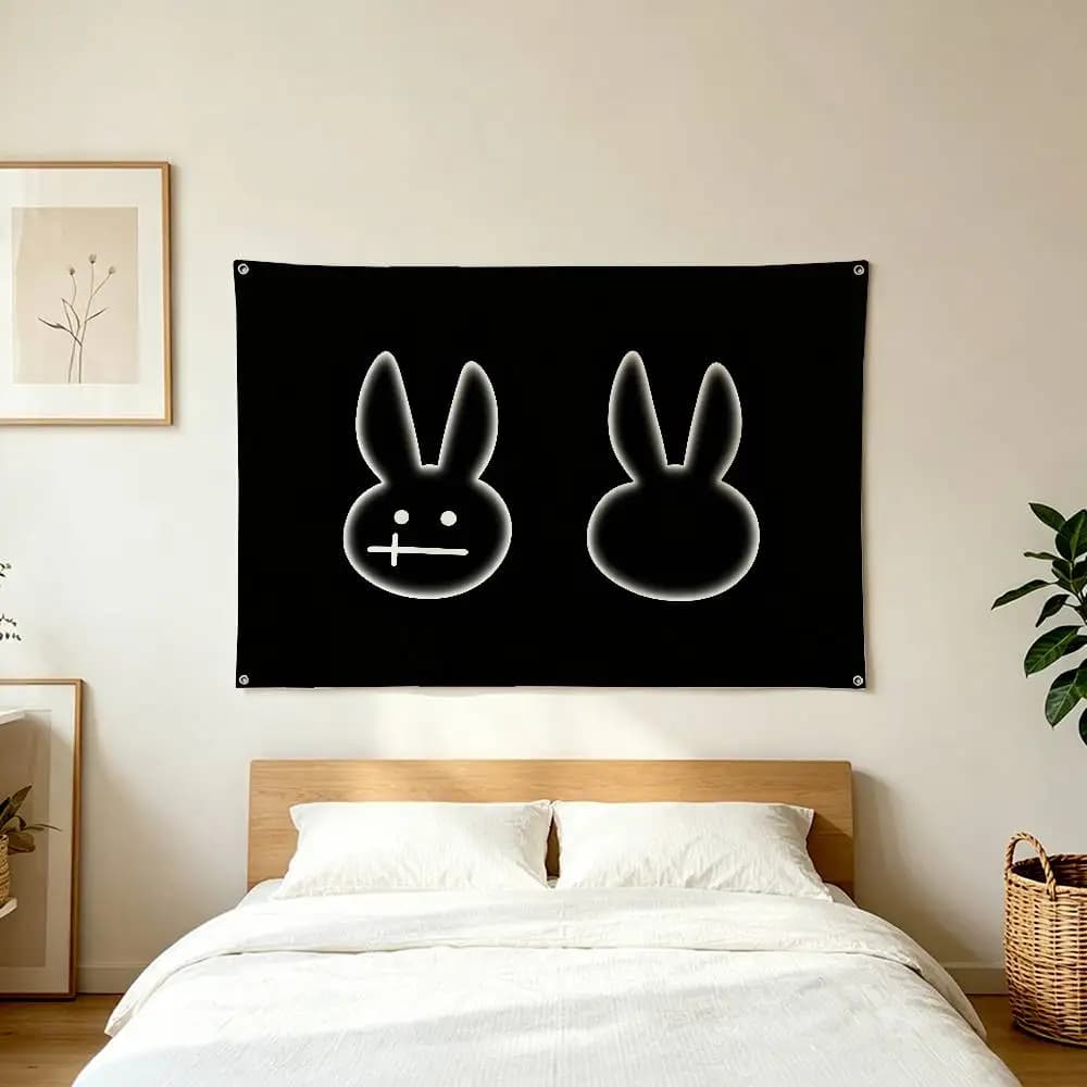 Drapeau suspendu B-Blue Lock B-Bunny I-Iglesias, bannière murale pour chambre à coucher, décoration 