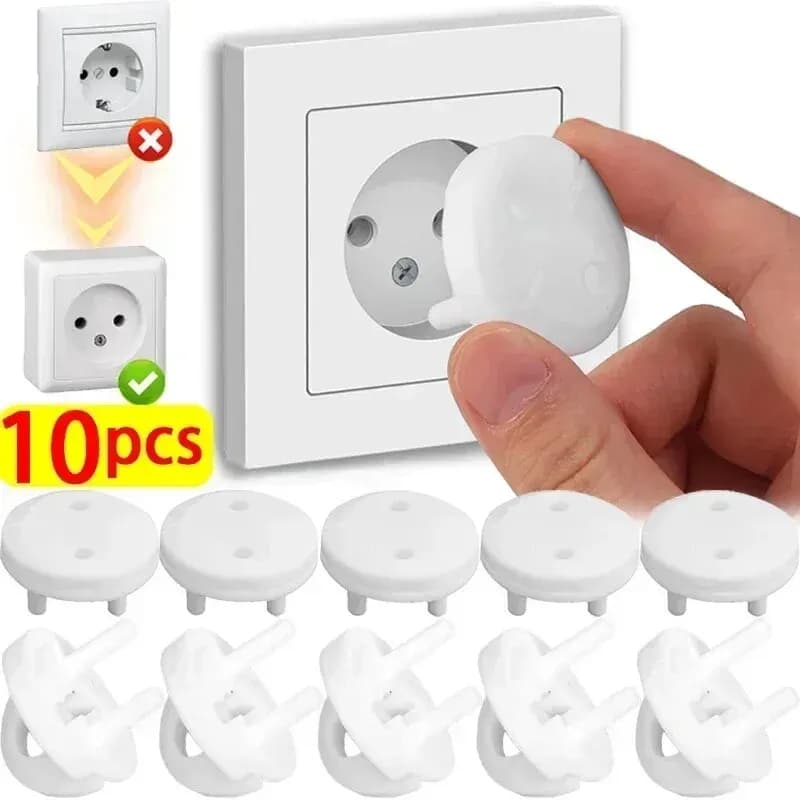 Couvre-prise anti-choc pour bébé, 5/10 pièces, couvre-prise de sécurité pour enfants, réglementation