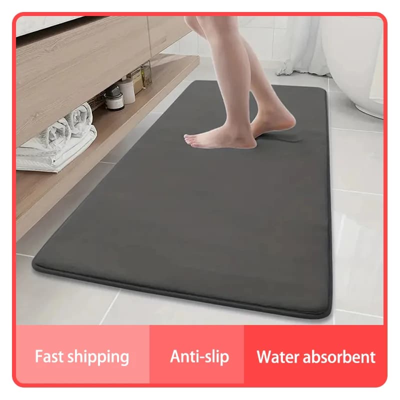 Tapis de sol antidérapant pour salle de bain, grande taille, absorbant l'eau, pour baignoire, décora