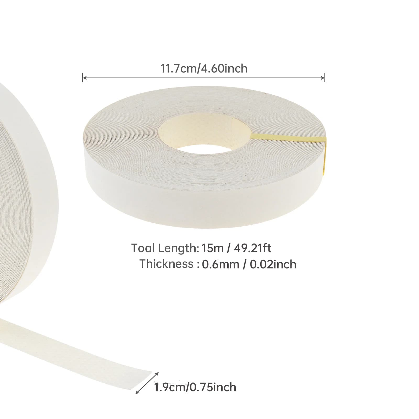 Bande de chant en mélamine adhésive thermofusible de 15m pour table/armoire en contreplaqué avec deu