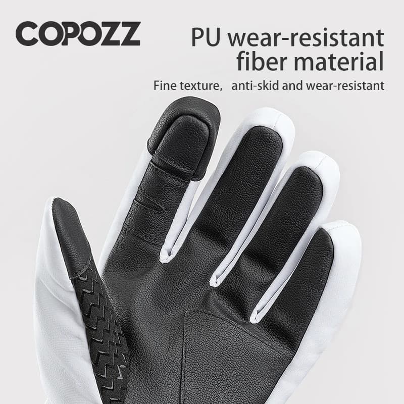COPOZZ-Gants de ski chauds et imperméables pour homme et femme, moufles épaisses, thermiques, de mot