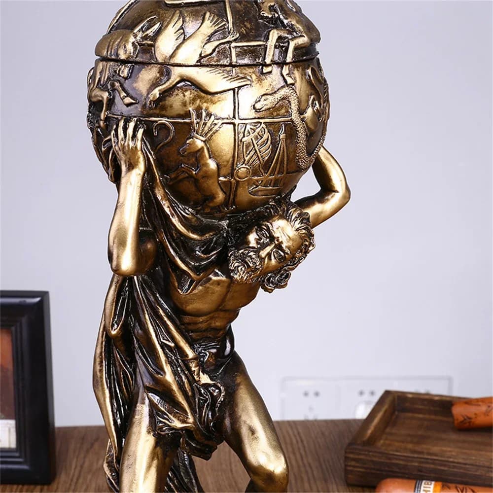 Statue d'Atlas grec de 19,5/29/33 cm, mythologie, Titans, dieu, sculptures et figurines en résine, d