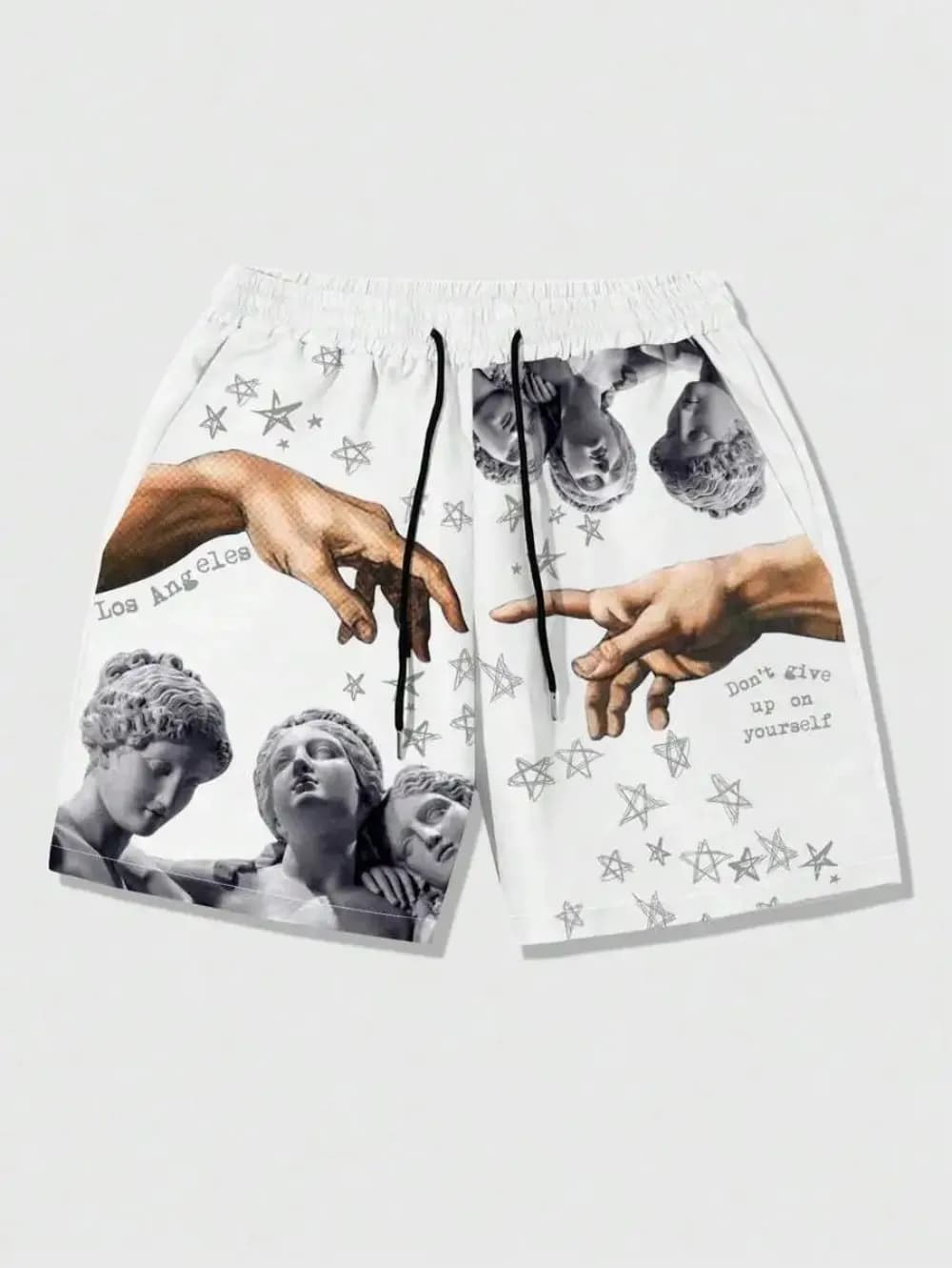 Shorts d'été pour hommes européens et américains, imprimé statue luxueux, confortables, respirants, 