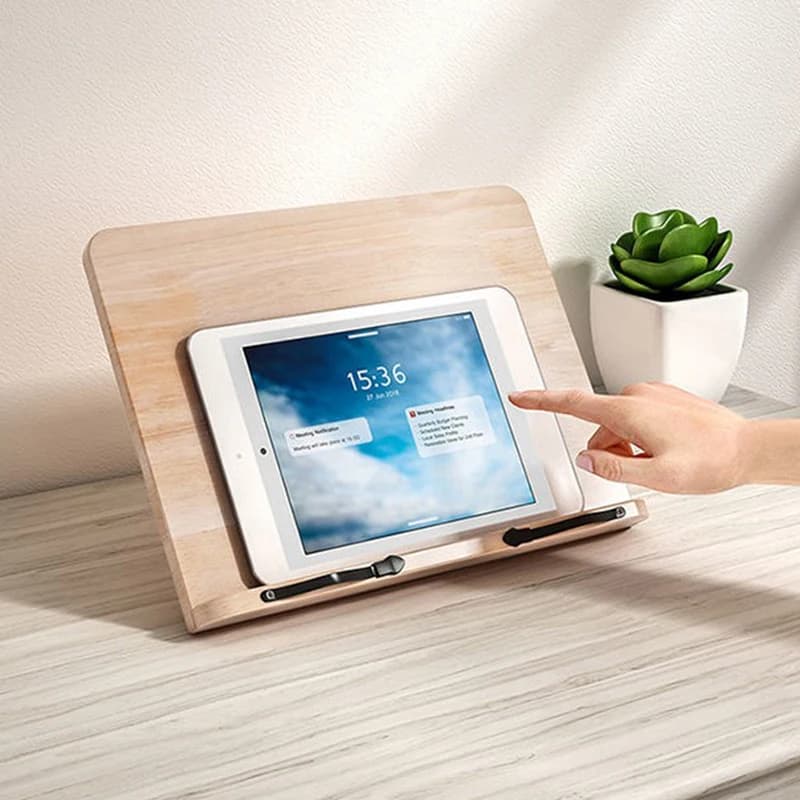 Support de lecture réglable pour tablette, support pliable, pour cuisine, salle d'étude, maison