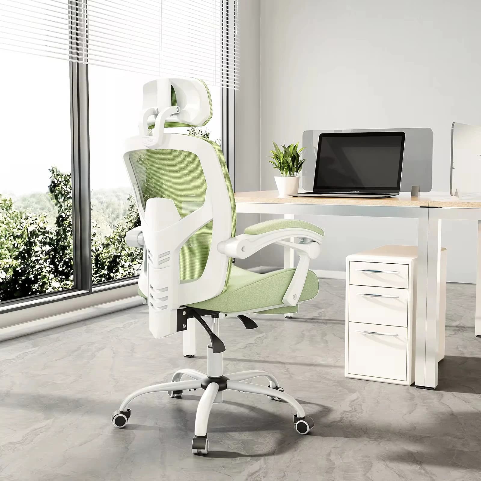 JHK ergonomique inclinable à dossier haut maille salon chaise de jeu à bascule bureau d'ordinateur p