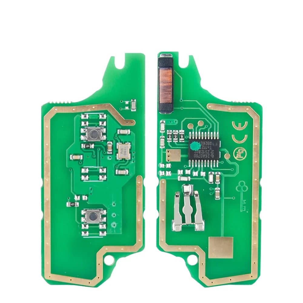 KEYYOU pour Peugeot Cle llave 207 307 407 pour CITROEN C1 C2 C3 C4 C5 Berlingo 433Mhz ID46 ASK FSK c