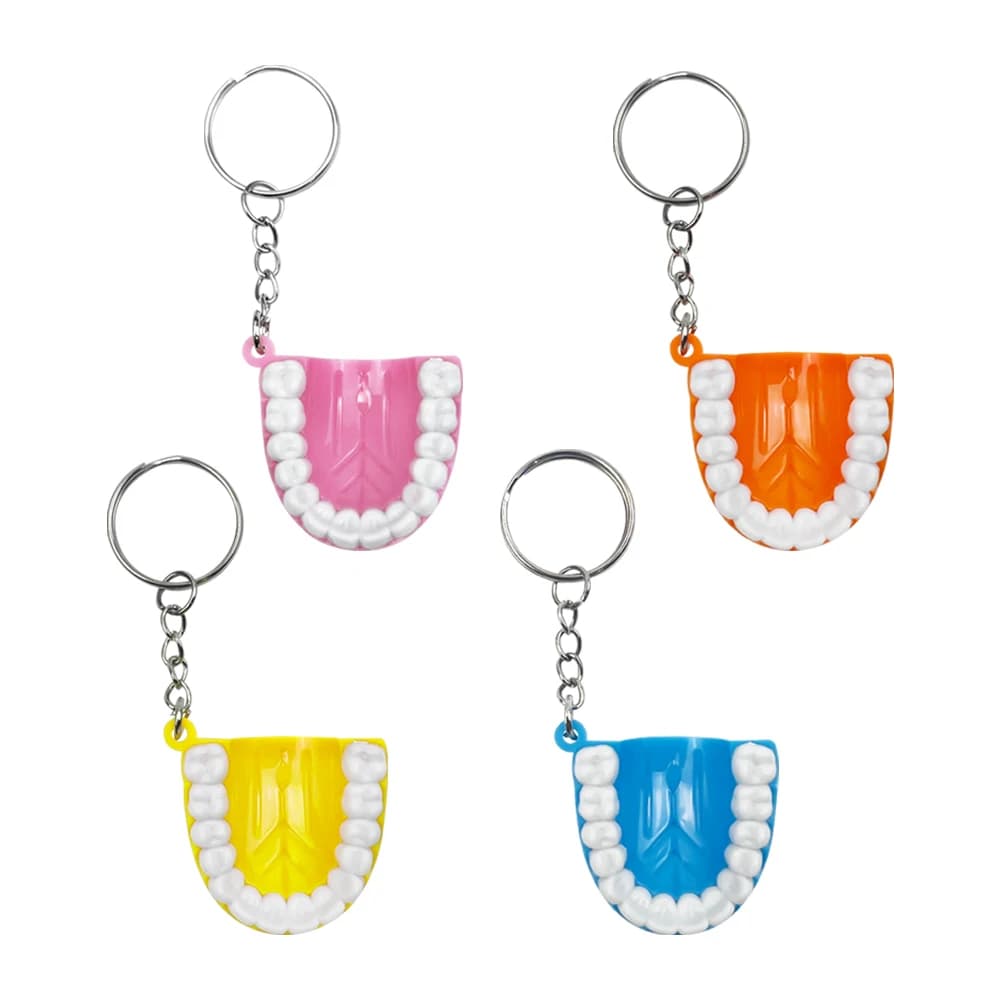 Porte-clés de clinique dentaire, simulation de dent, porte-clés, bijoux de mode, décoration de denti