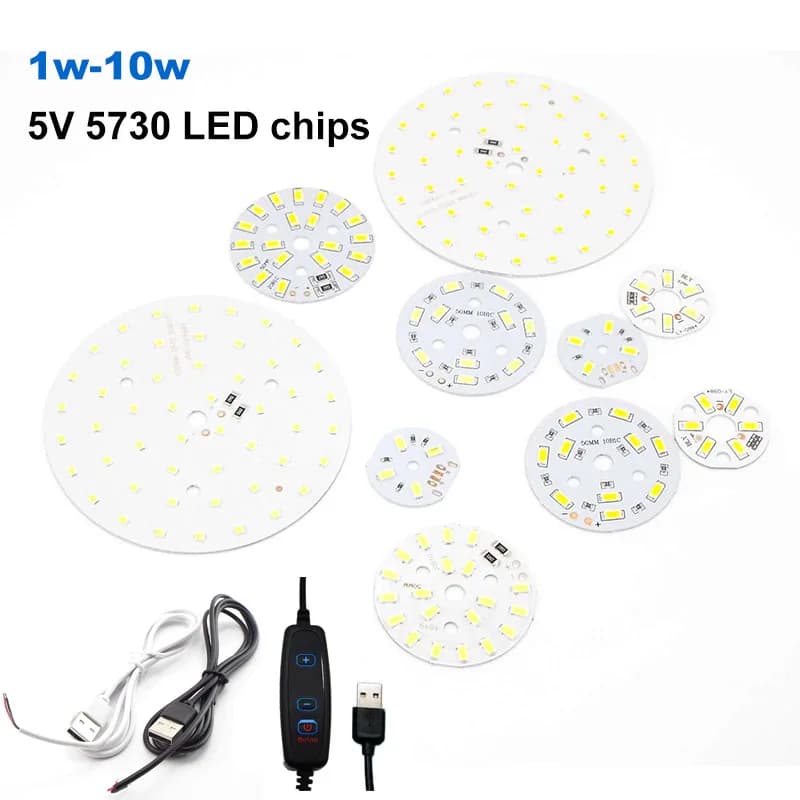 DC 5V usb puce LED perles 2w 3w 5w 10W Surface variable ampoule projecteur vers le bas lumière lampe