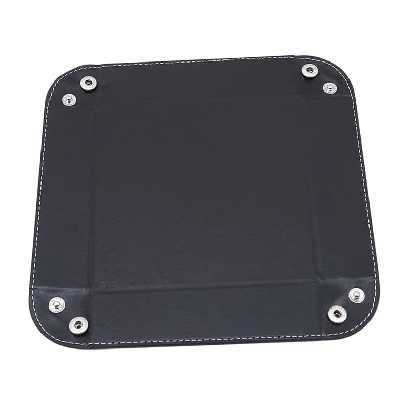 Plateau pliant créatif en cuir PU, bibelot, porte-clés de téléphone pliable, porte-monnaie, rangemen