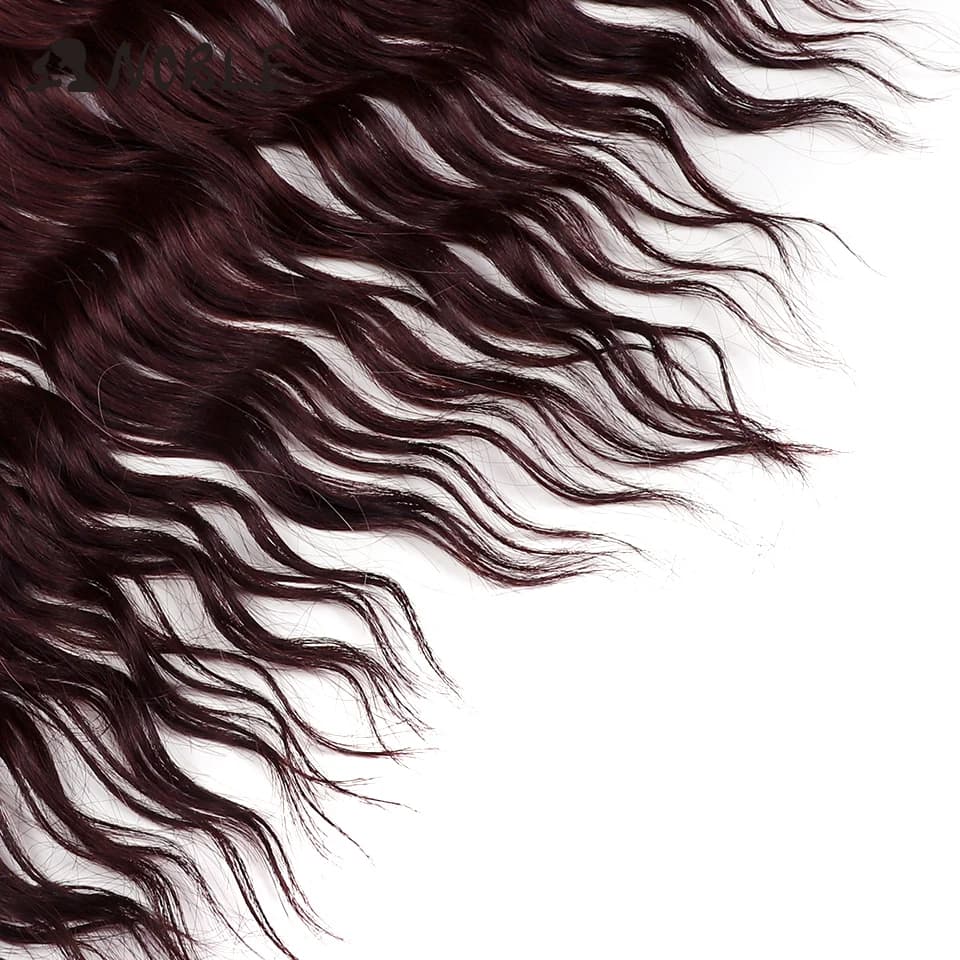 Noble 24 pouces cheveux synthétiques vague d'eau tressage Extensions de cheveux Ombre arc-en-ciel co