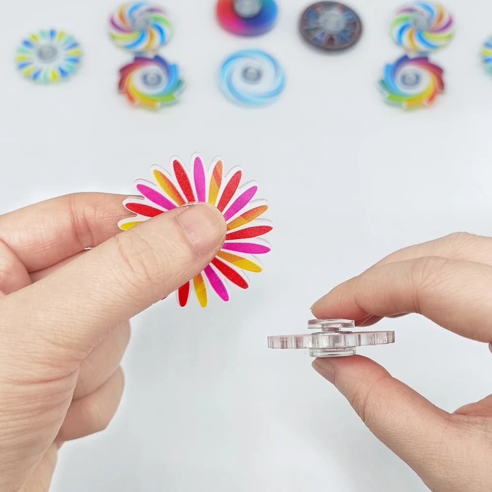 Mini Fidget Spinners, 24 pièces, jouets sensoriels anti-Stress et d'anxiété pour cadeaux de fête d'a