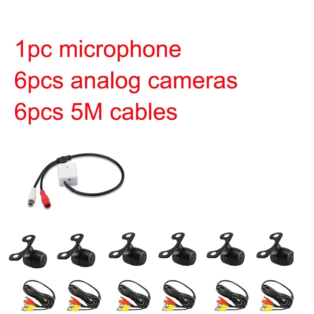 Caméras analogiques systèmes 6/8 canaux Mini caméra étanche et grand Angle pour caméra de flotte de 