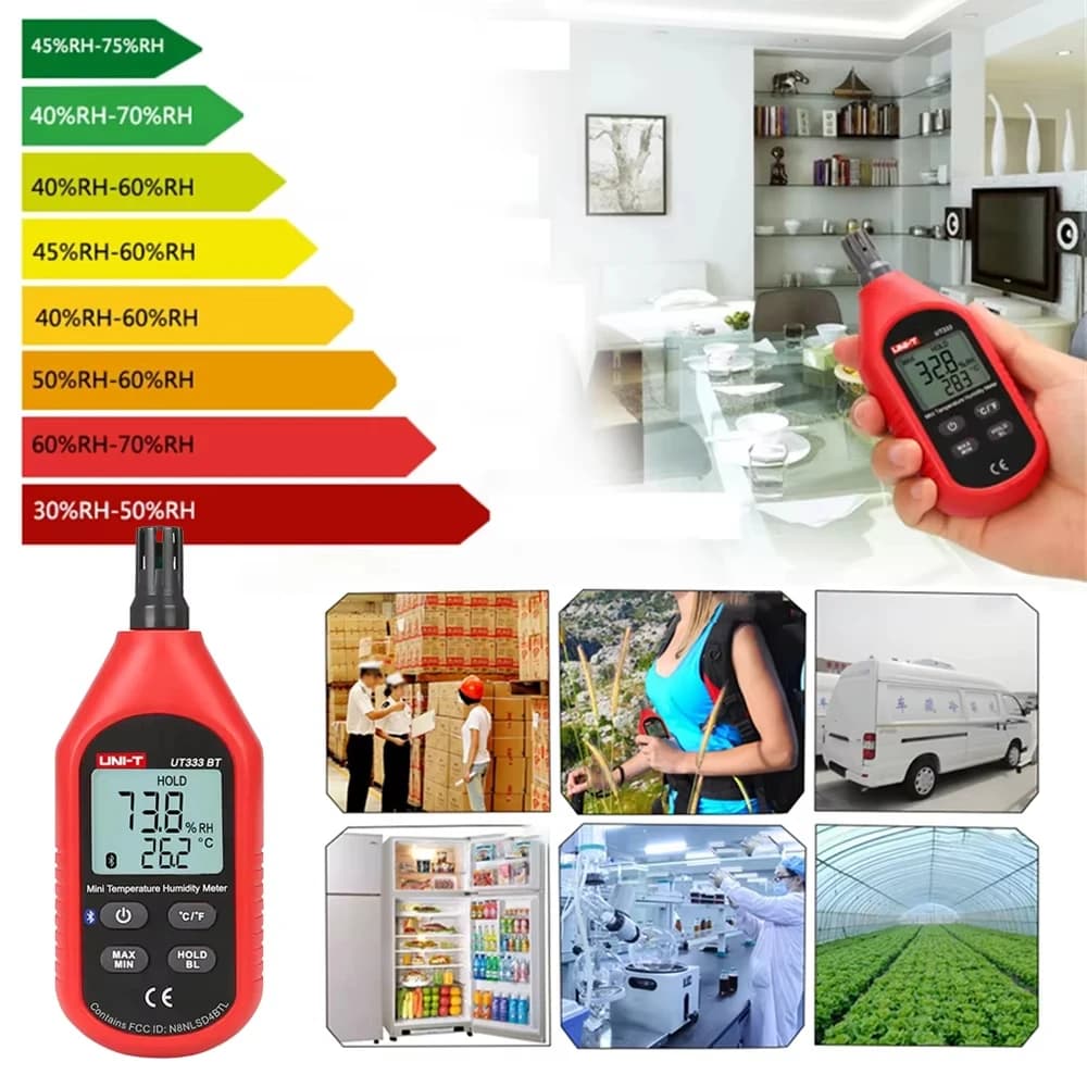 UNI-T UT333 UT333BT hygromètre numérique thermomètre 2 en 1 température humidité mètre Mini capteur 