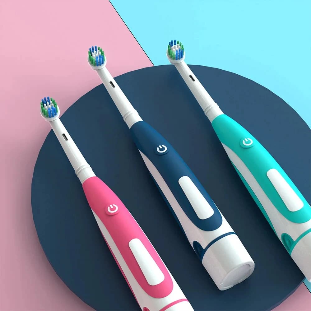 Brosse à dents électrique, têtes vibrantes arrondis, brosse à dents à poils souples, Rotation, soins