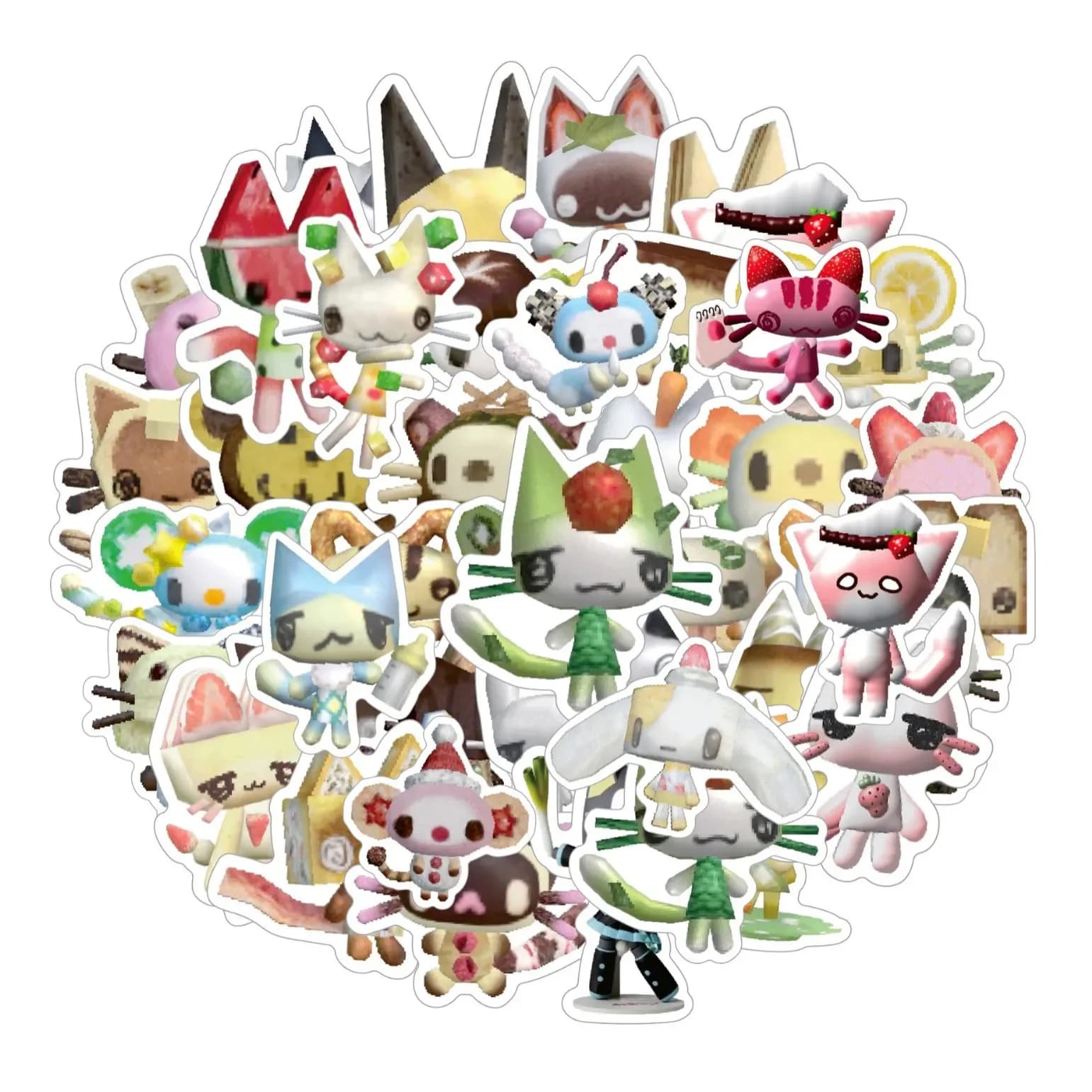 Autocollant Graffiti dessin animé Kawaii Inoue Toro, 50 pièces, chat mignon drôle, Scrapbook décorat