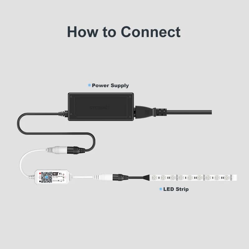 Magic Home Wifi LED bande lumineuse contrôleur APP commande vocale pour bande lumineuse monochrome v