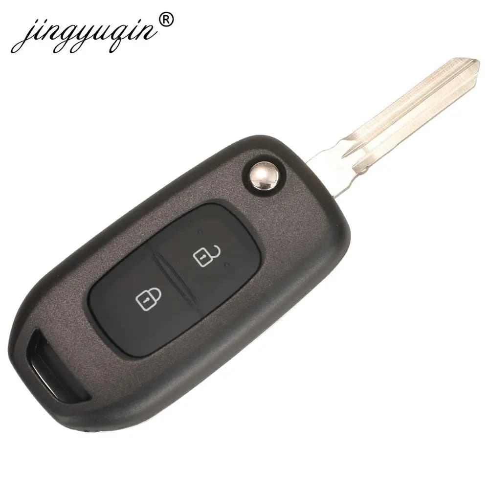 Jingyuqin 2 boutons 433MHz PCF7961M 4A puce clé à distance rabattable pour Renault Dacia Logan 2 II 