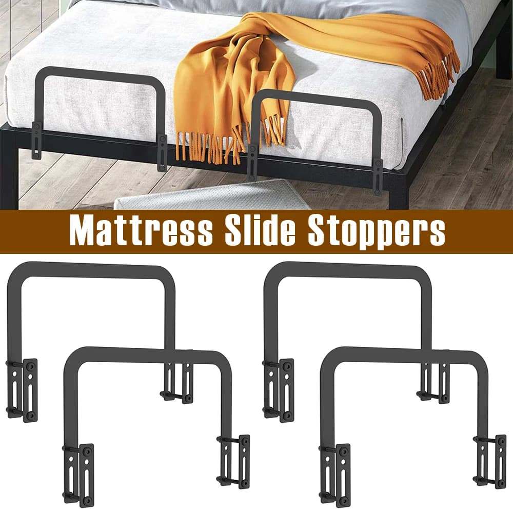Bouchons coulissants pour matelas, 2/4 pièces, pince antidérapante en métal, support de barre de ret
