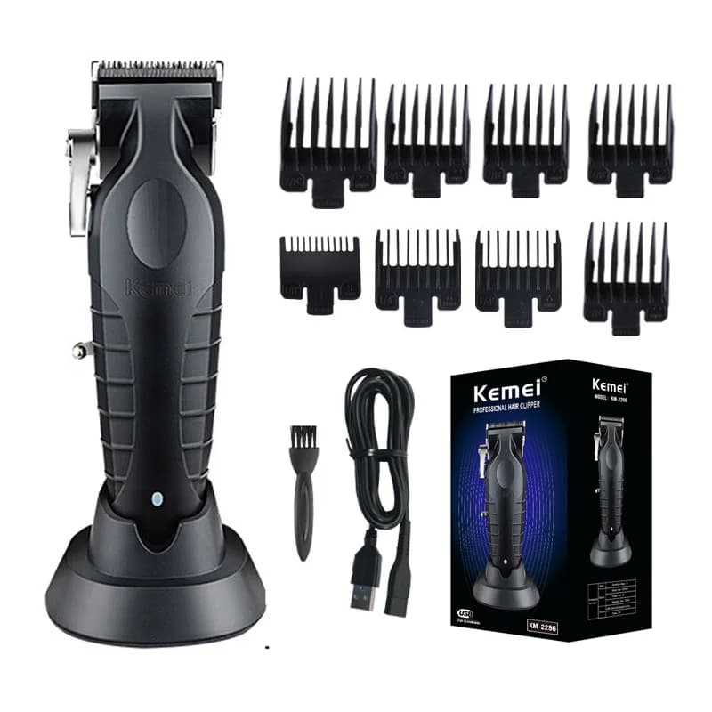 KM2296 Kemei Original professionnel Rechargeable tondeuse à cheveux réglable tondeuse à cheveux USB 