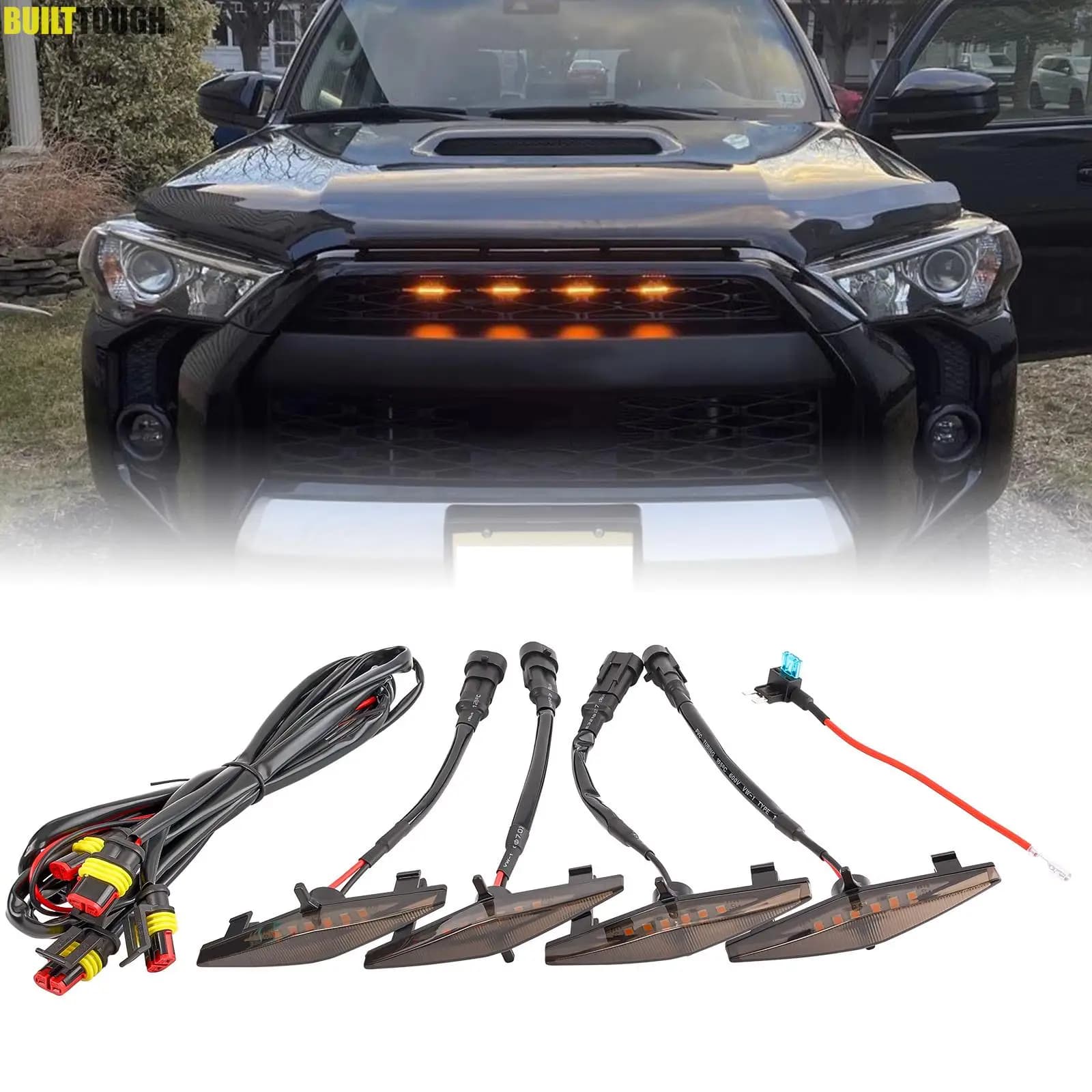 4 feux de calandre avant pour Toyota 4runner TRD Pro 2014 – 2023, y compris SR5 TRD tout-terrain, mo