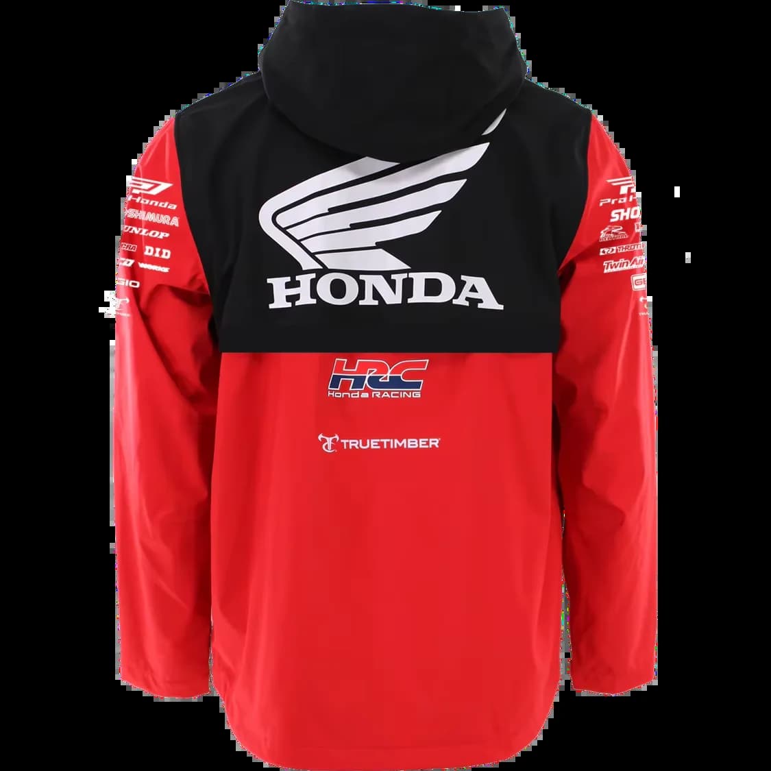Honda TrueTimber Veste coupe-vent légère rouge et noire pour hommes et femmes HRC Vêtements de cycli