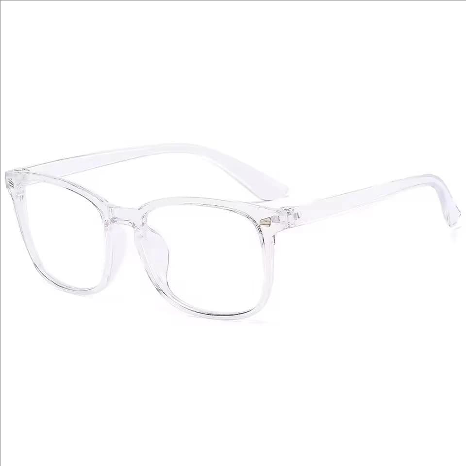Lunettes à lentilles transparentes carrées minimalistes, barrière de lumière bleue, adaptées à un us
