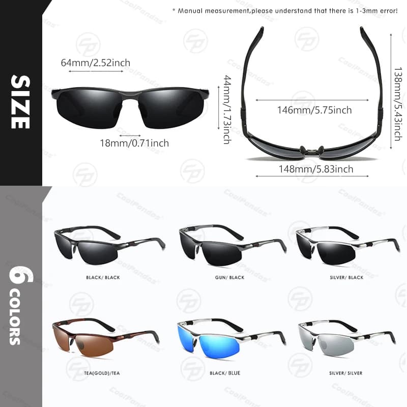 Lunettes de soleil polarisées de sport classiques pour hommes, lunettes anti-absorbe ouissement, lun