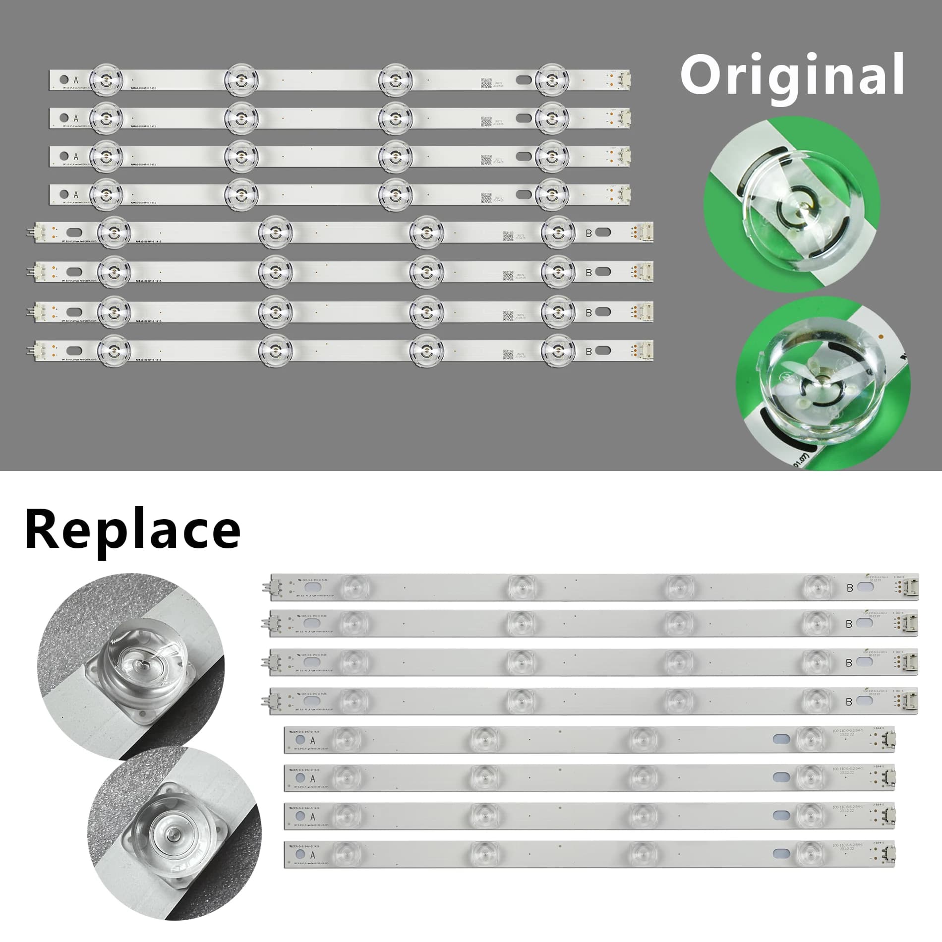 Bande de rétro-éclairage LED pour 42GB6310 42LB550V 42LB561V 42LB585V 42LB580N 42LB563V 42LB5610 42L