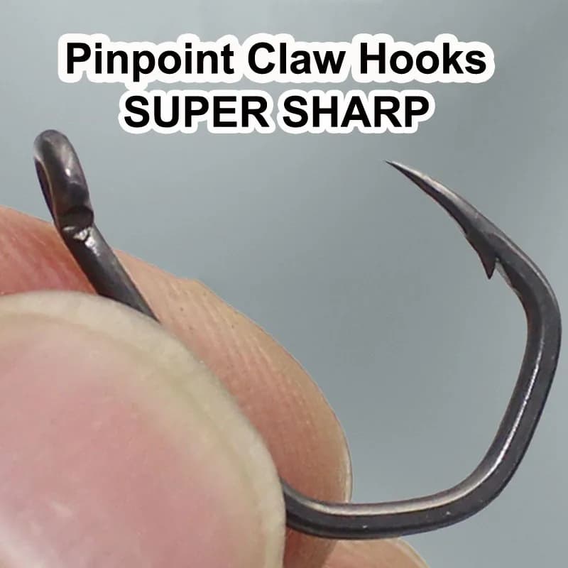 Hameçons de pêche à la carpe revêtus de PTFE, en acier à haute teneur en carbone, noir mat, tige cou