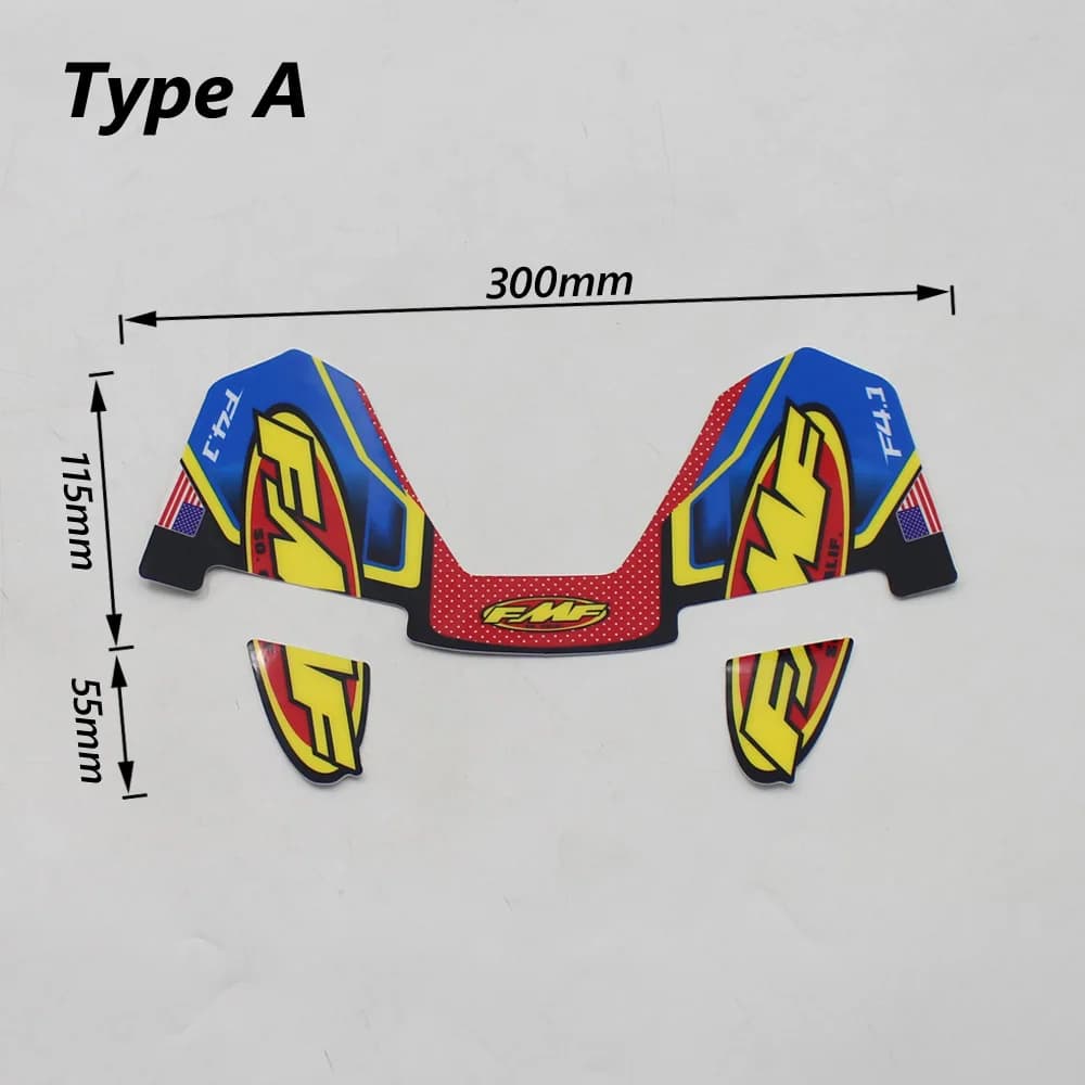 FMF autocollant 4T moto silencieux d'échappement tuyau décalcomanies étanche (30 cm x 17 cm) univers