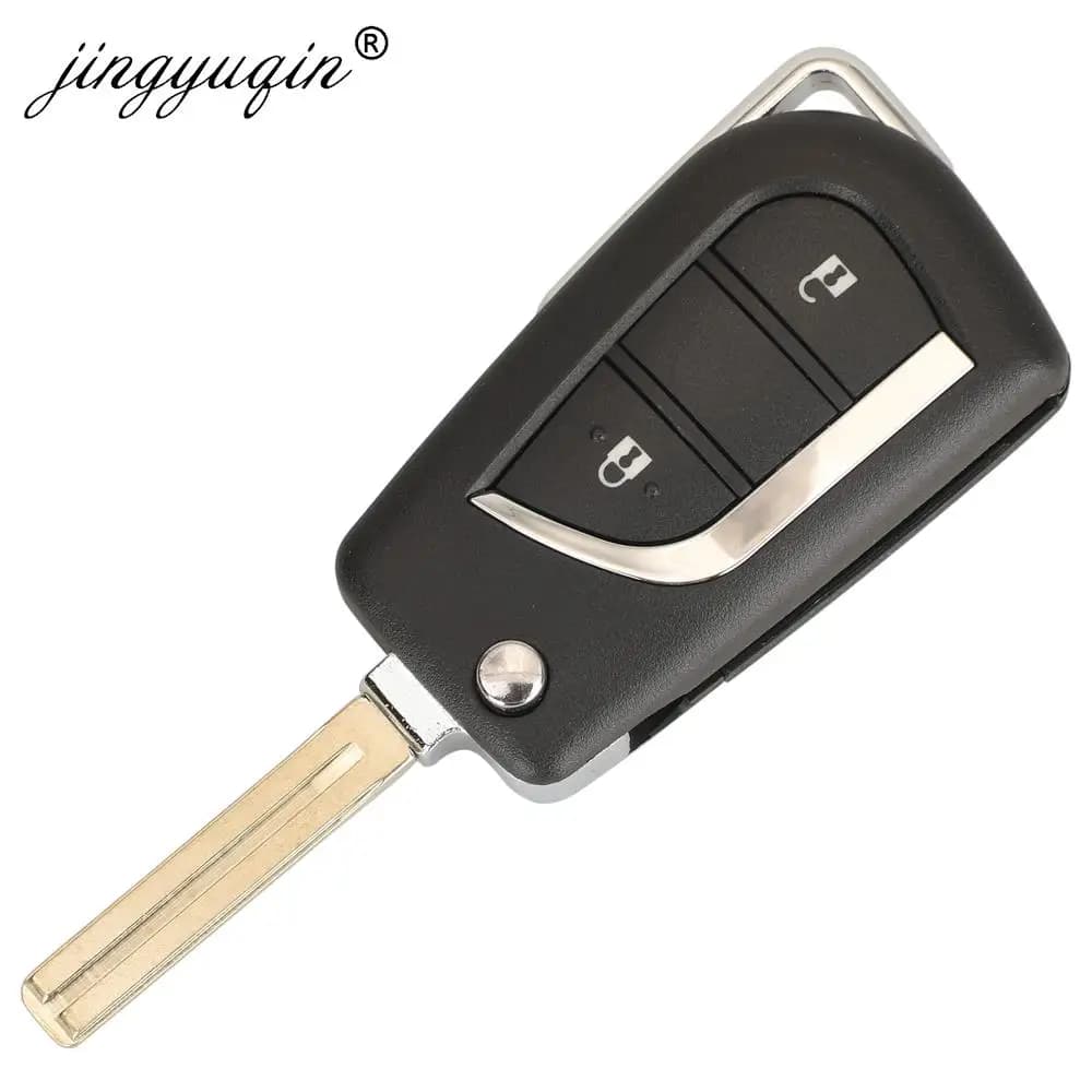 Clé à distance rabattable jingyuqin 89070-0KB40 BA2TA 2BTN 433MHz avec puce H-8A pour Toyota Hilux Y