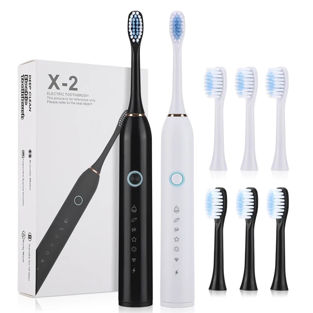 Brosse à dents électrique pour brosses à dents, 6 Modes, nettoyeur de blanchiment des dents, étanche