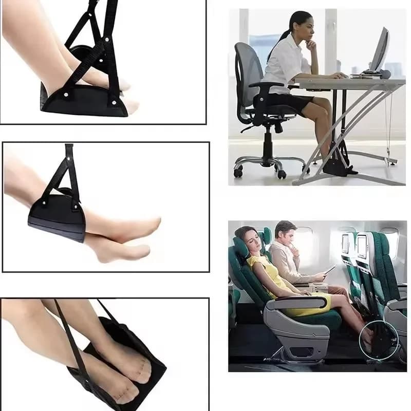 Hamac à Jambes Réglables pour Voiture, Voyage, Bureau, Sangle, Avion, Repose-Pieds, Mobilier d'Extér