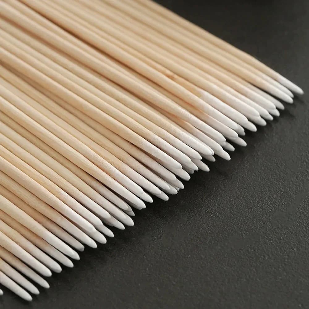 100/300/500 ongles pointe en bois coton-tige bourgeons jetable Ultra-détail correcteur dissolvant de