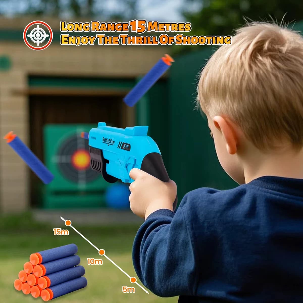 Jouet de combat manuel de lanceur de fléchettes de mousse de Blaster de balle molle durable extérieu