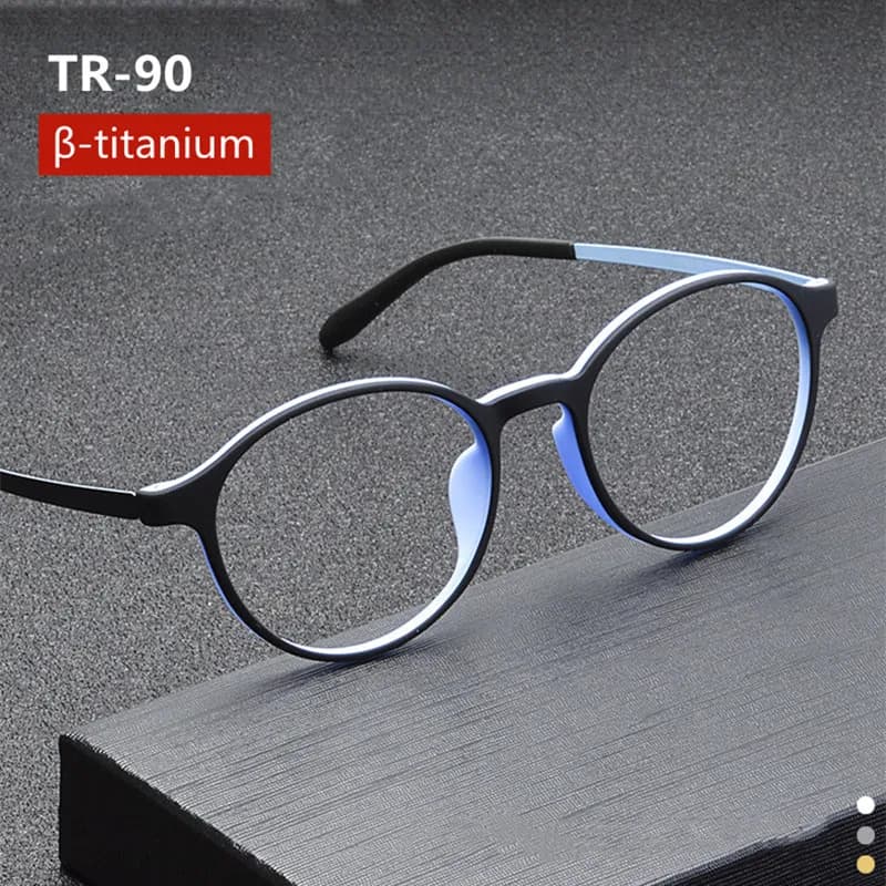 Lunettes de lecture rétro rondes en alliage de titane ultraléger pour hommes et femmes, anti-lumière