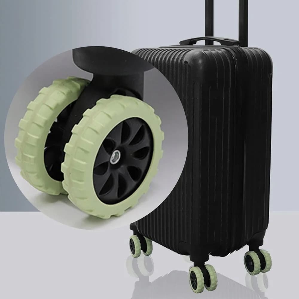 Roulettes de bagages de voyage en Silicone, 8 pièces/ensemble, chaussures, pièces de valise, axes av