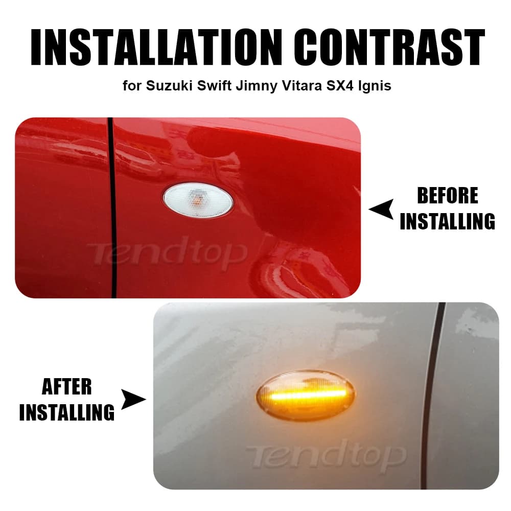 2 pièces clignotant dynamique LED répéteur de clignotant lumière séquentielle clignotant feu de posi