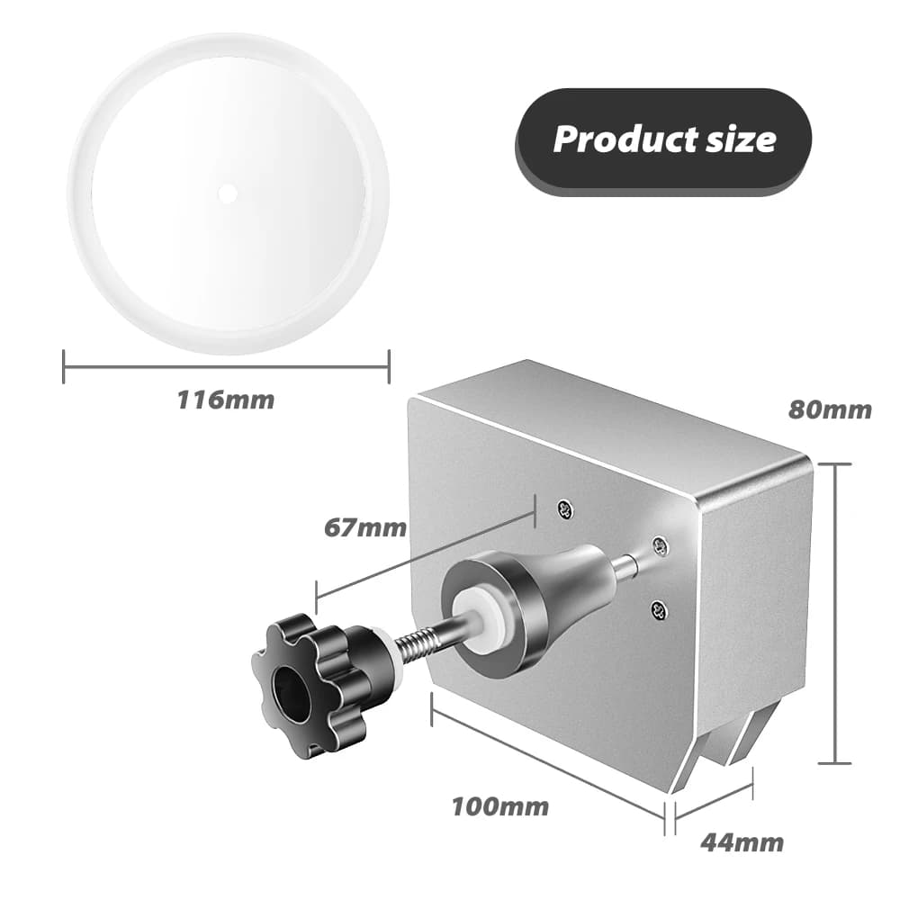 Support rotatif d'enregistrement 1 Revolutions/Min avec 3 clips transparents et étanches, adaptateur