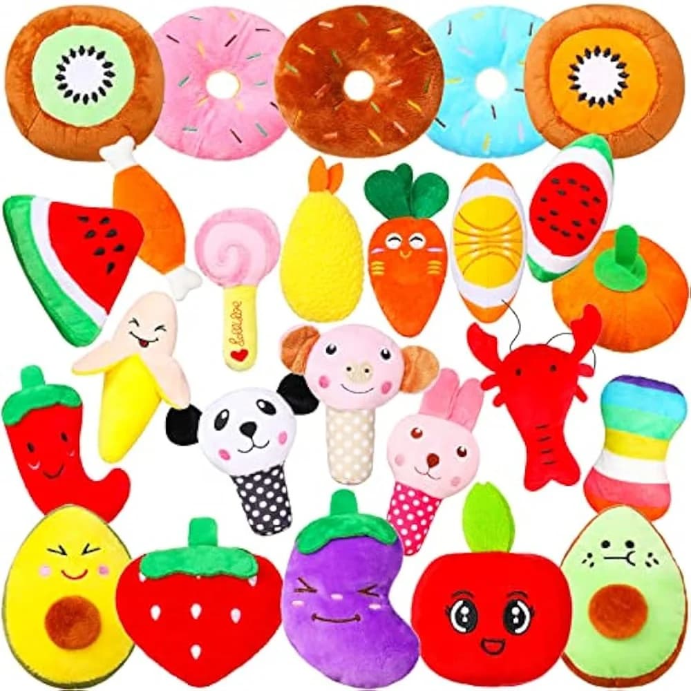Jouets grinçants pour chiens en vrac, jouets en peluche pour petits et moyens chiens, animaux de com