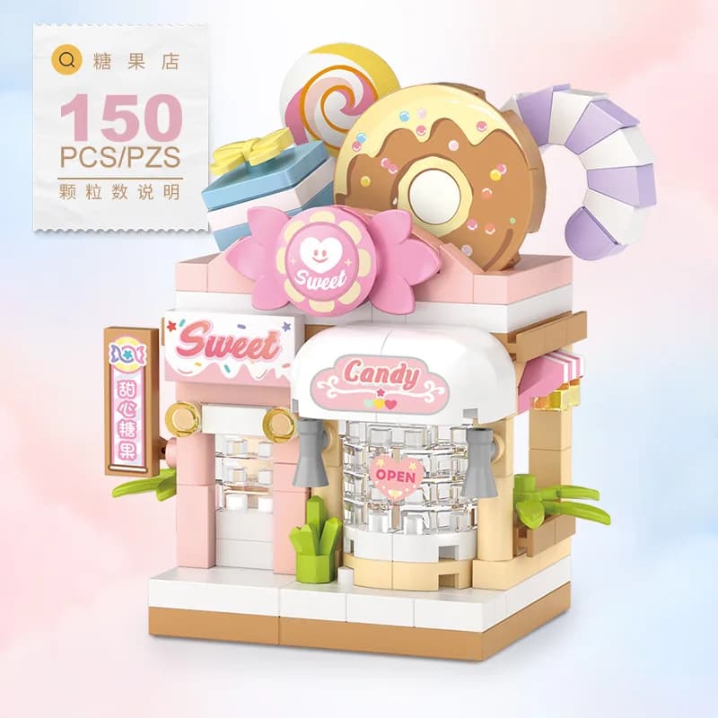 NOUVEAU Kit de Blocs de Construction Modèle de Jouet en Briques : Restaurant, Dessert, Café, Fruits,
