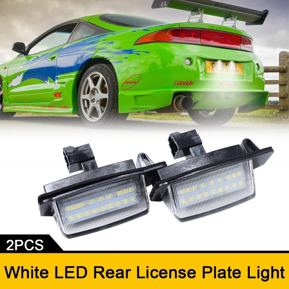 Eclairage de plaque d'immatriculation arrière à led, sans erreur, blanc Mitsubishi Eclipse 1 2 3 4 E