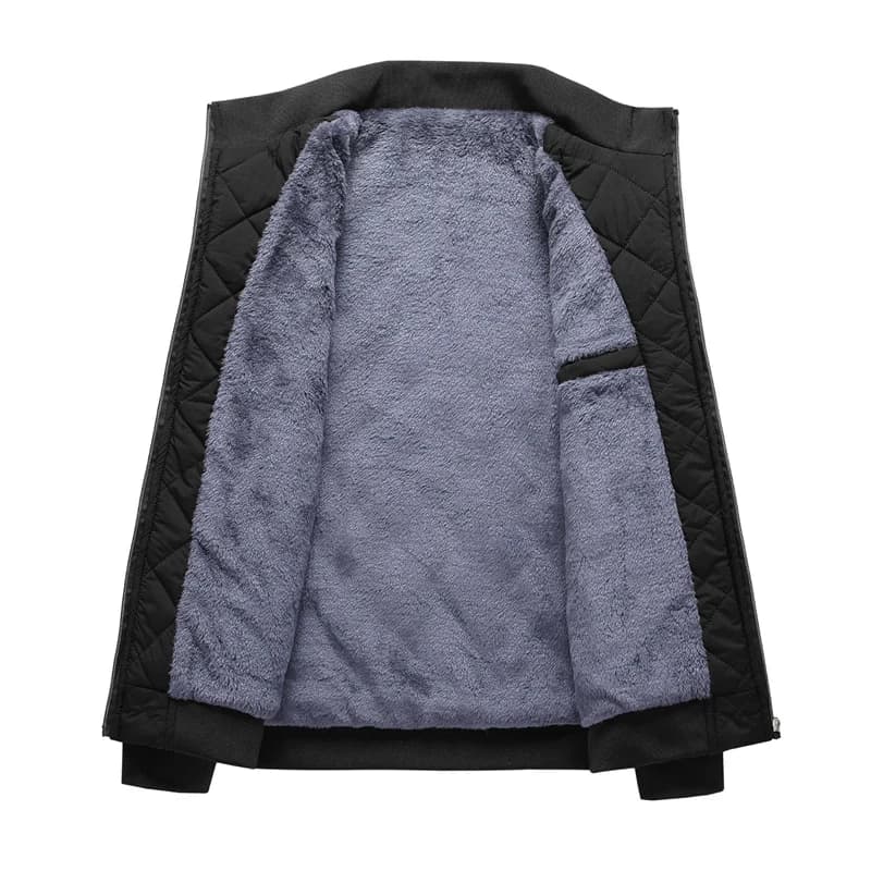 Veste bombardier pour hommes, motif diamant, doublure polaire, décontractée, vêtements à la mode, to